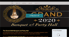 Desktop Screenshot of grand2020banquetandpartyhall.com